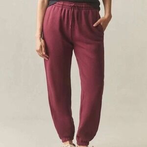 New American Giant‎ Womens Classic Burgundy Sweatpants Cotton Sz M Made in USA